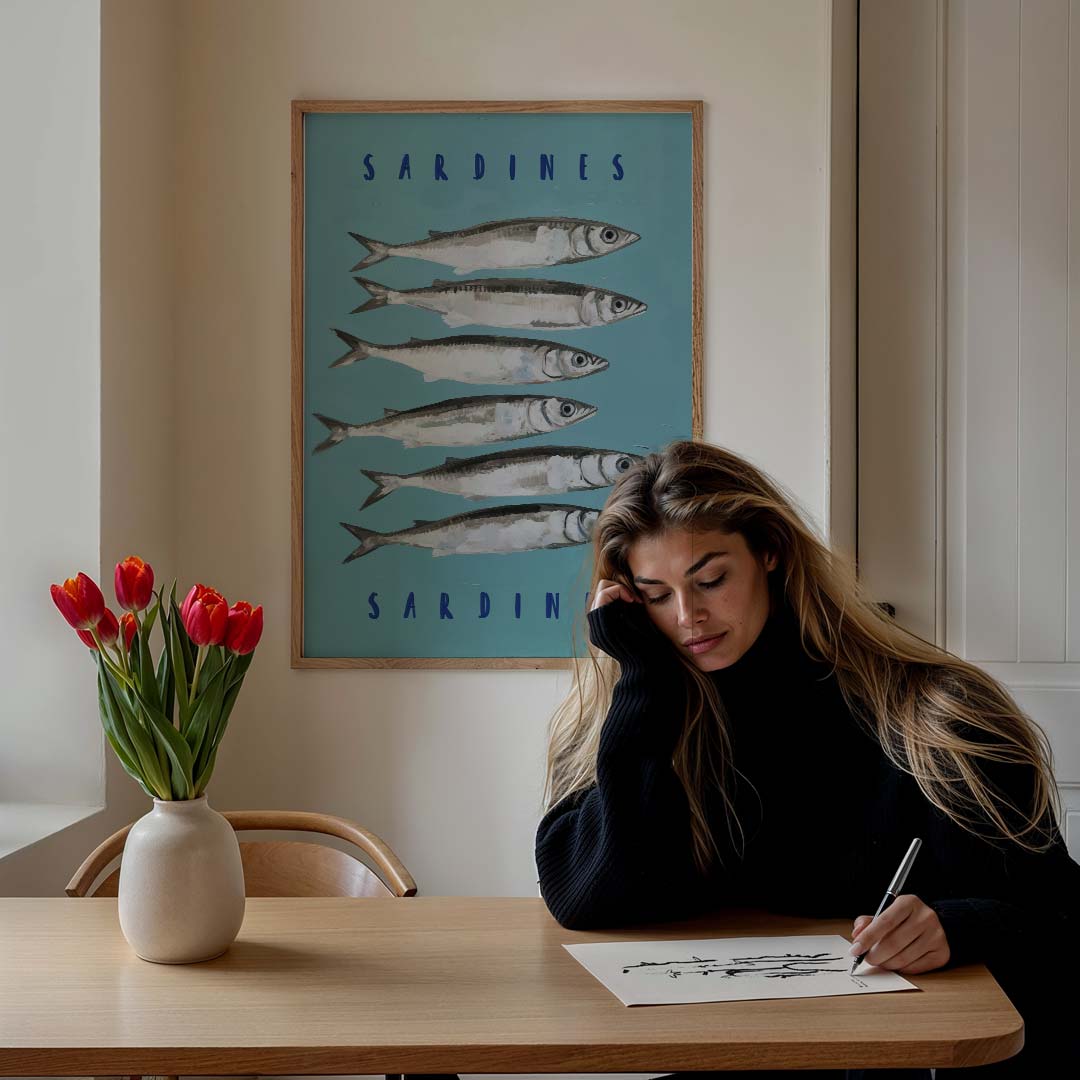 Stijlvolle Sardine Poster-WallArtistic