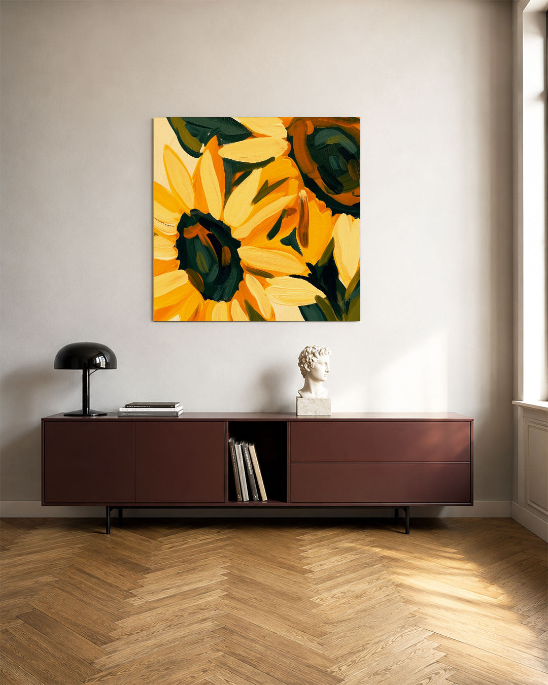 Expressieve bloemen Kunstwerk