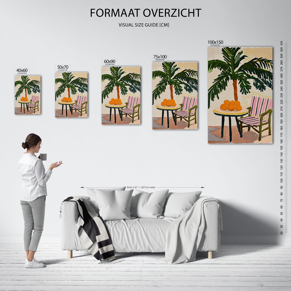 Tropische zomer setting Kunstwerk