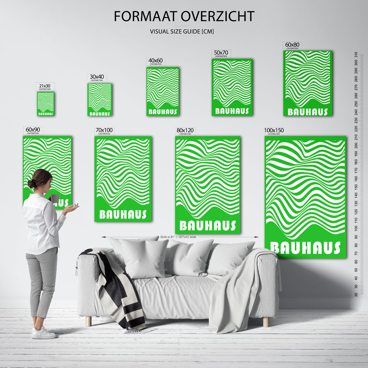 Golvend lijnenspel Poster