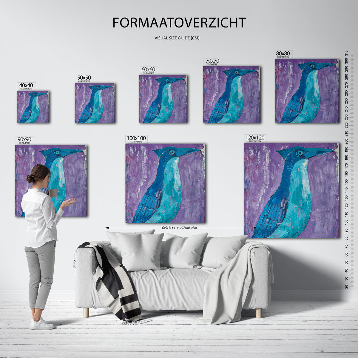 Blauwe vogel Poster