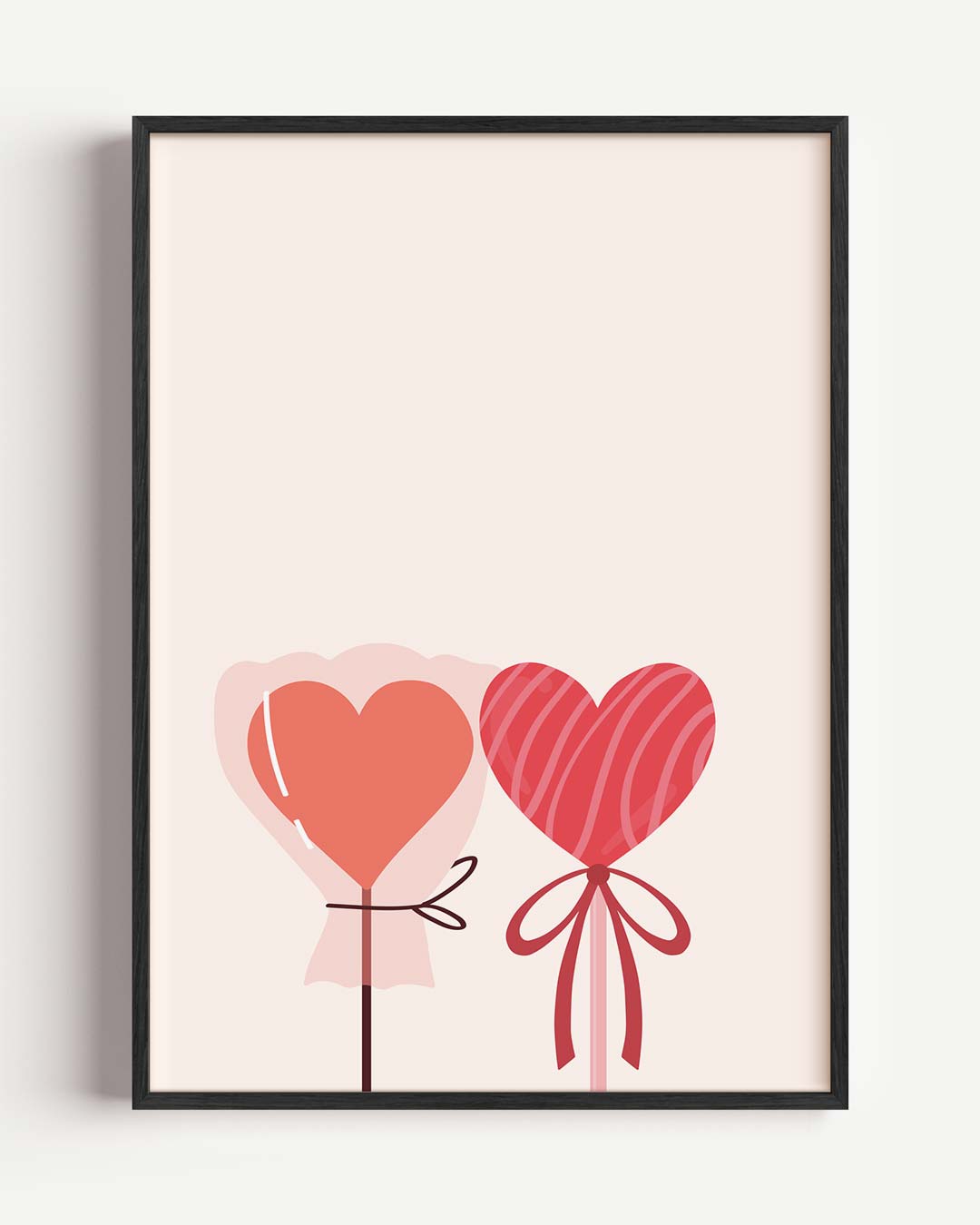 Romantische Hartjes Poster-WallArtistic