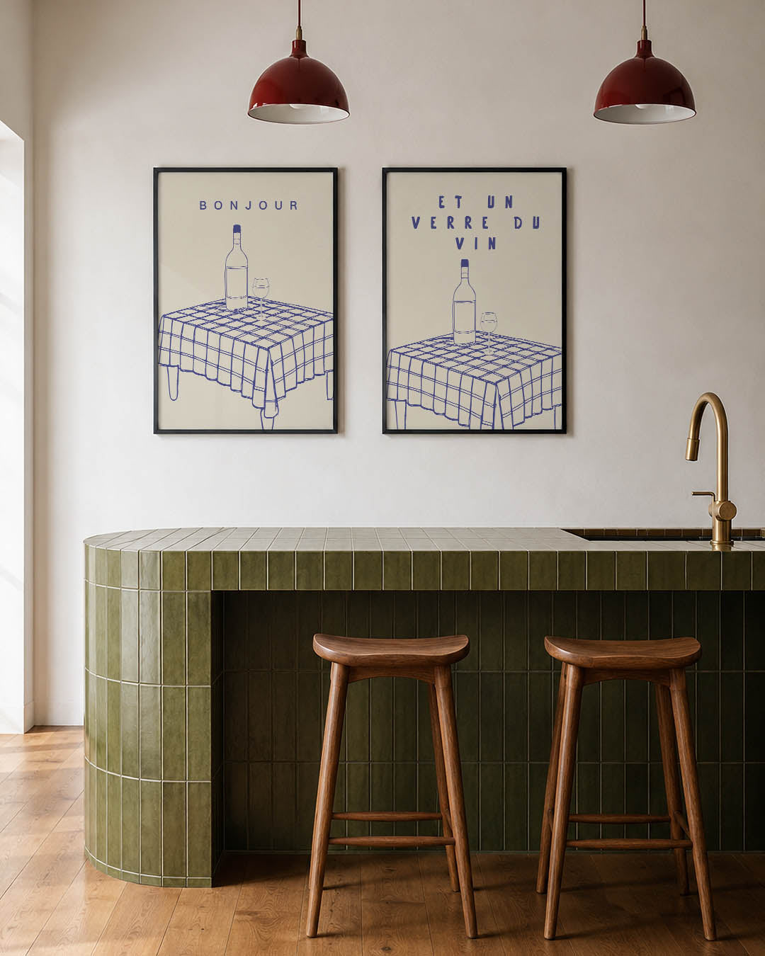 Tafel en fles Posterset