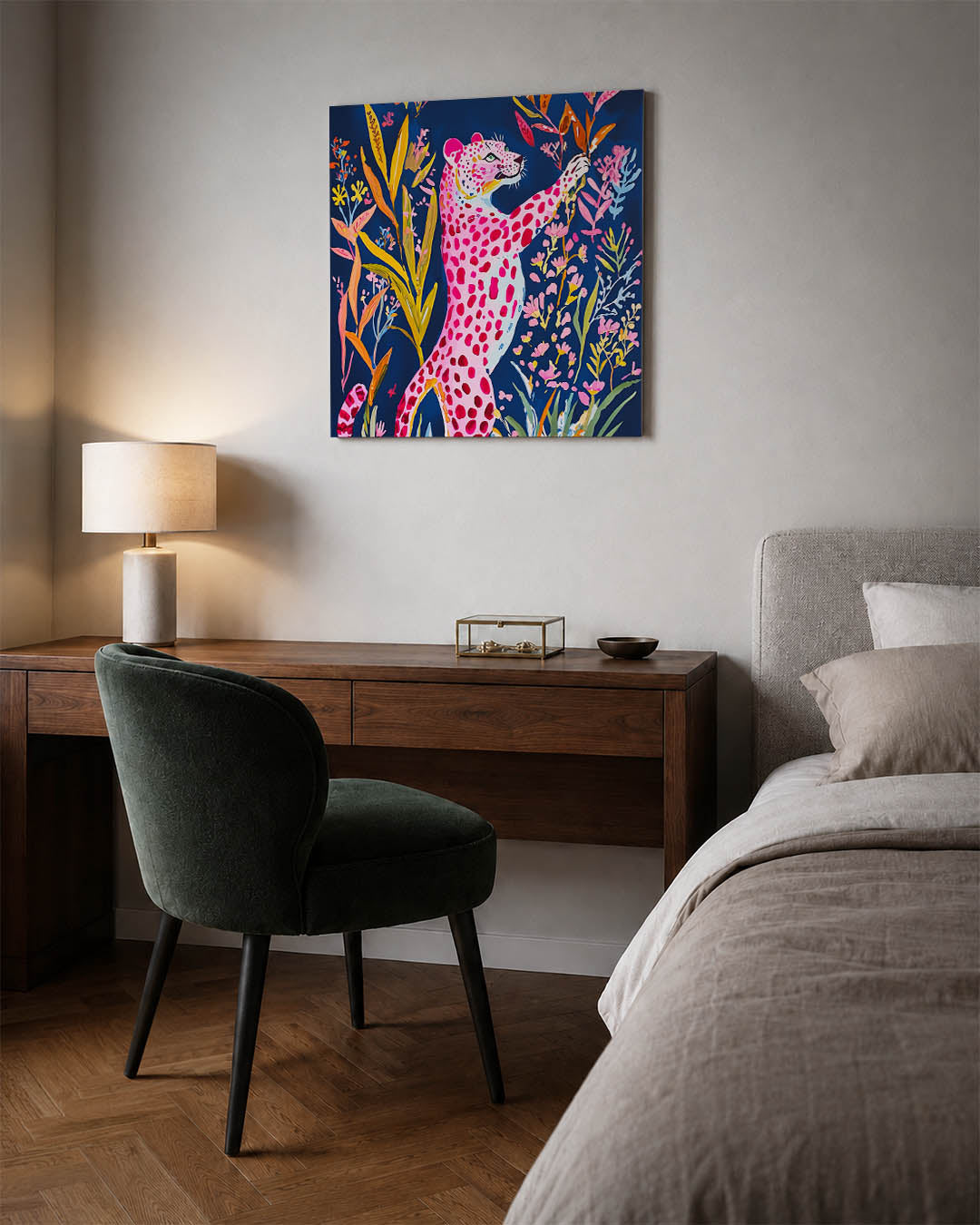 Vrolijke luipaard Kunstwerk