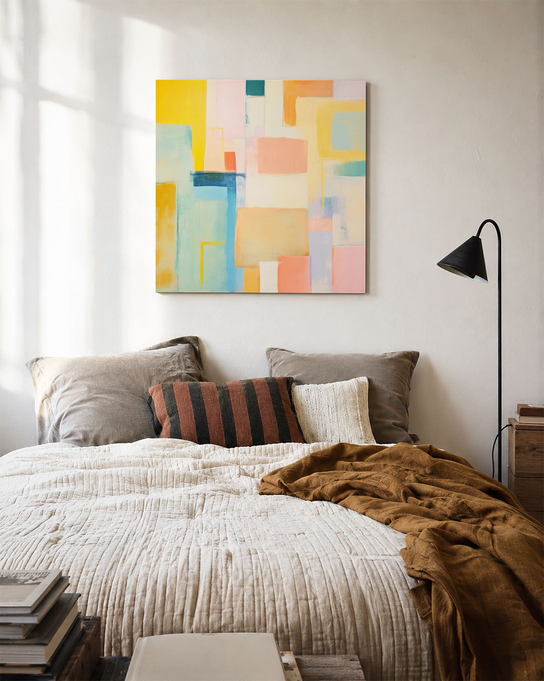 Kleurrijke geometrie Kunstwerk