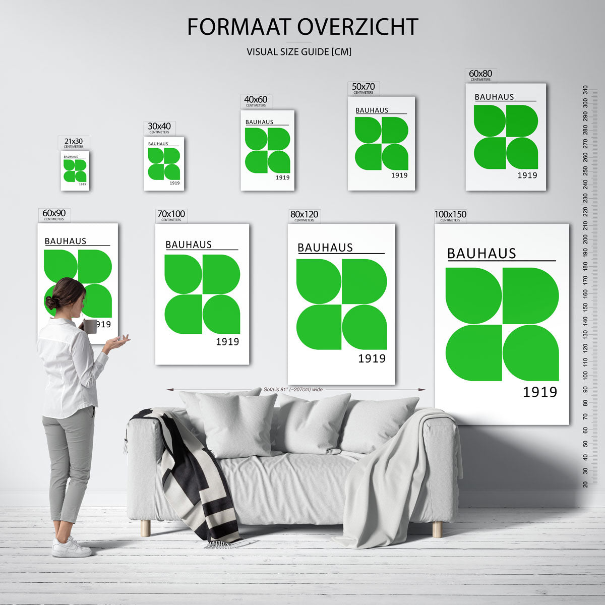 Groene vlakverdeling Poster