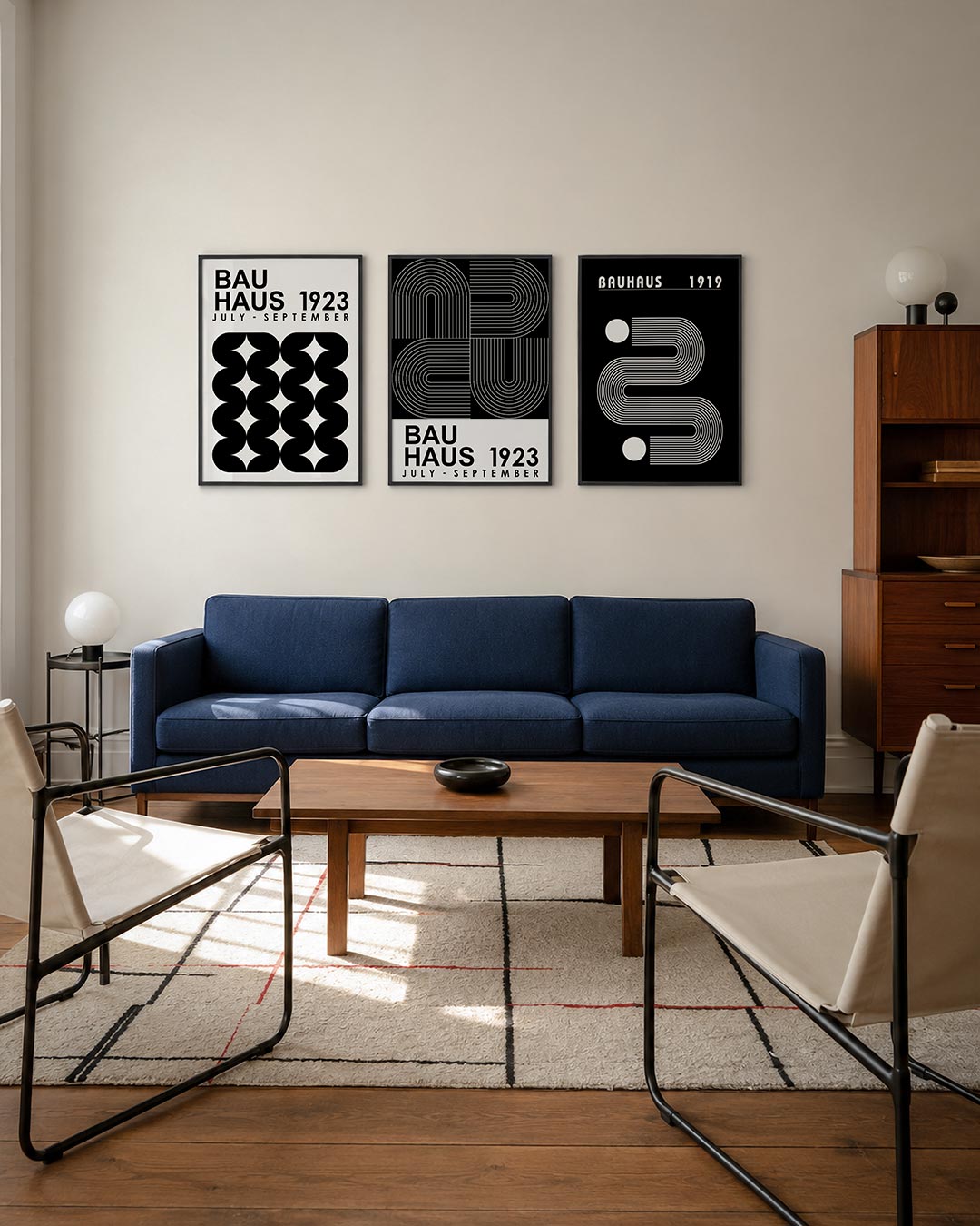 Zwart wit ritme Posterset