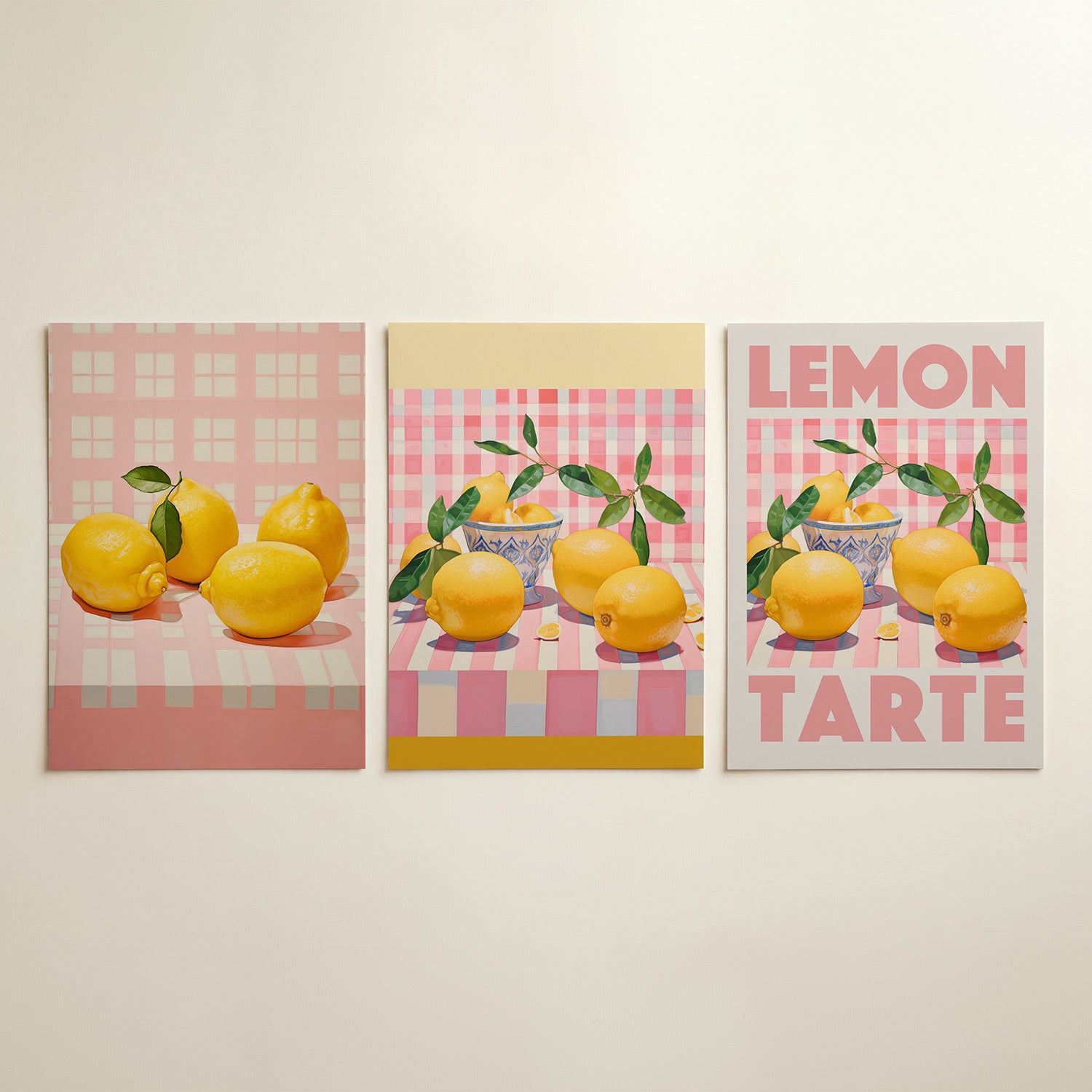Citroenen en patronen Posterset