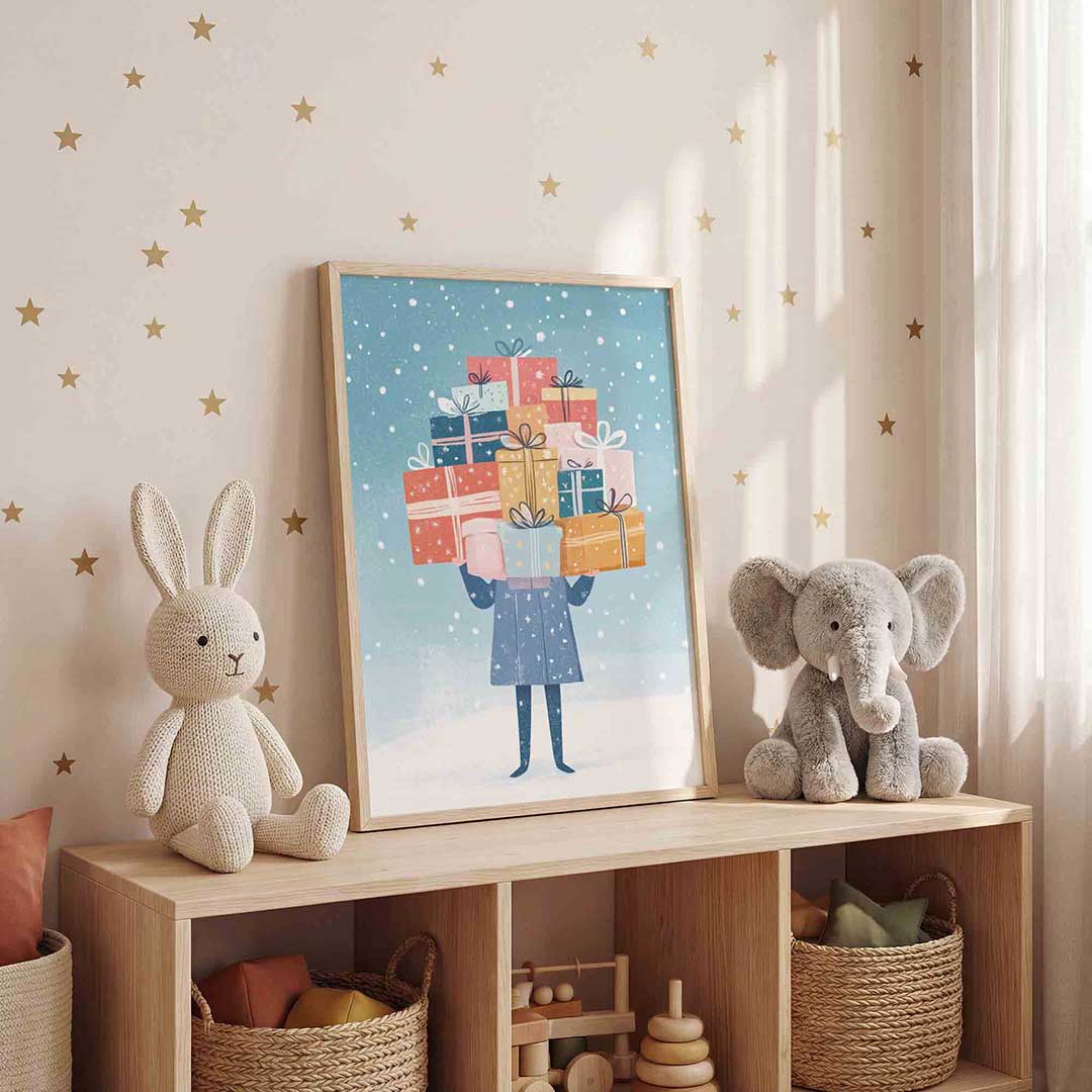 Stapeling van cadeaus Poster