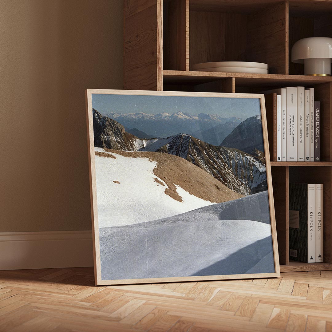Berglandschap met sneeuw Poster