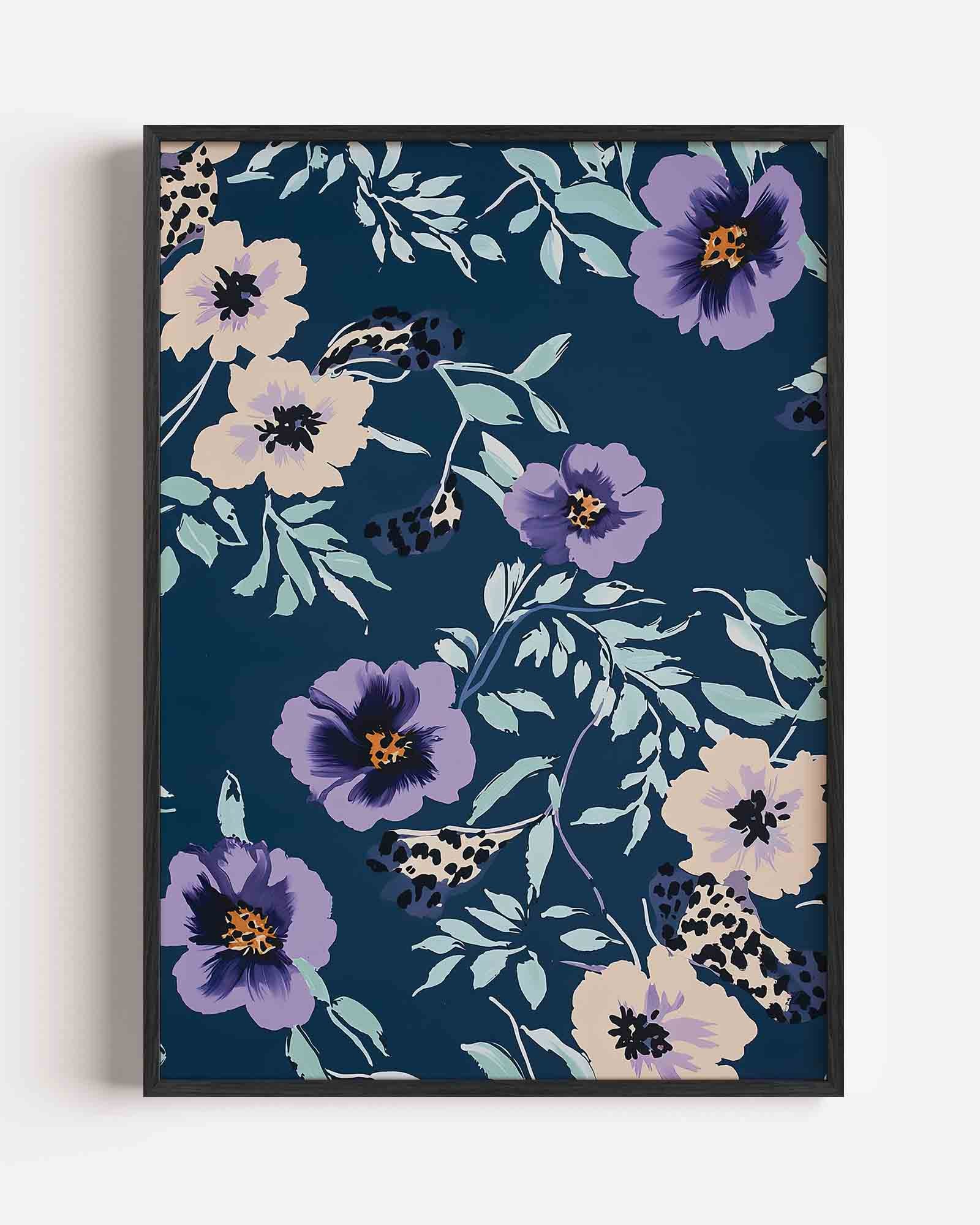 Bloemen en bladeren Poster