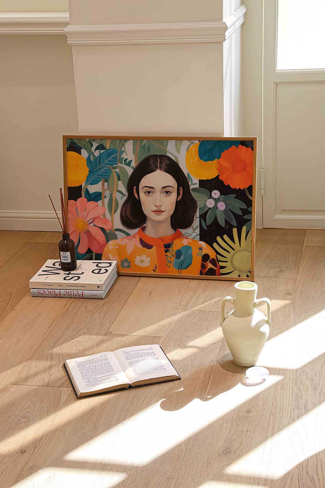 Vrouw met bloemen Poster