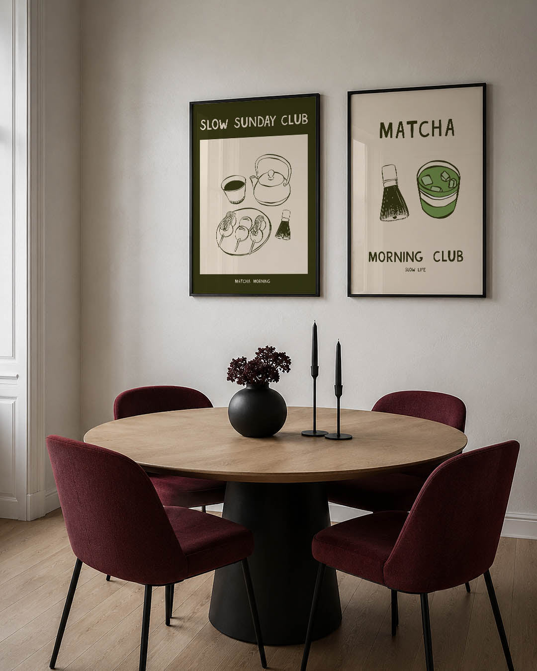 Rustige zondag illustratie Posterset