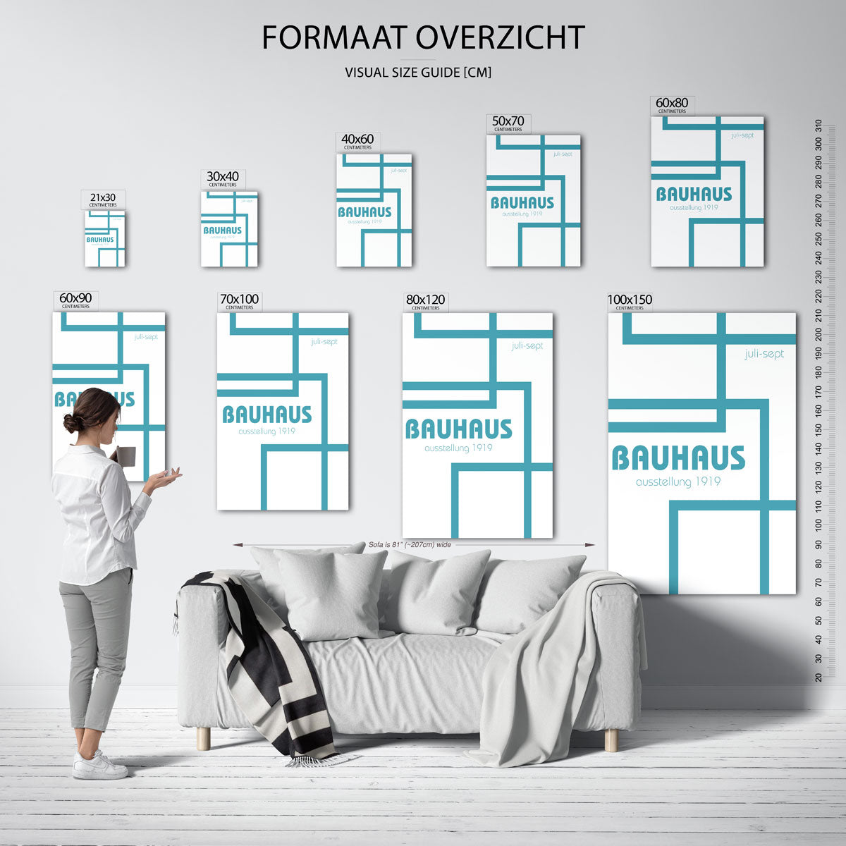Lijnen en vlaken Poster