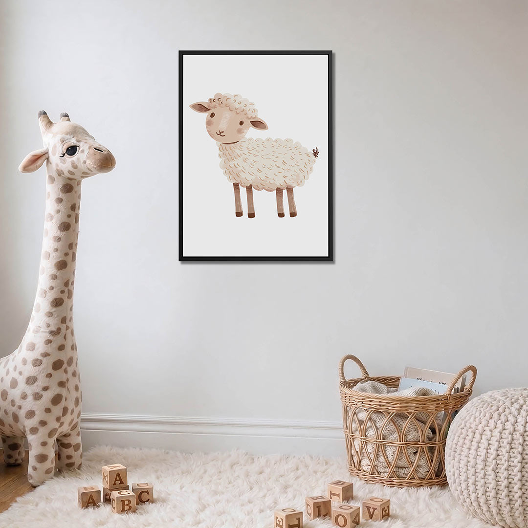 Schattig schaapje illustratie Kunstwerk