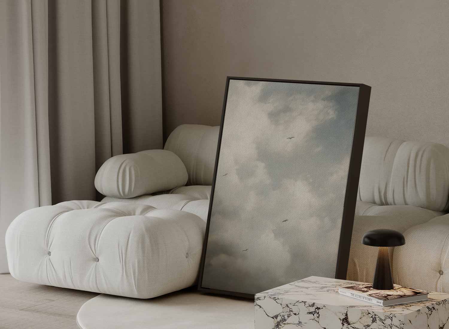 Wolkenpracht met Vogels Kunstwerk-canvas-dibond-plexiglas-wanddecoratie-WallArtistic