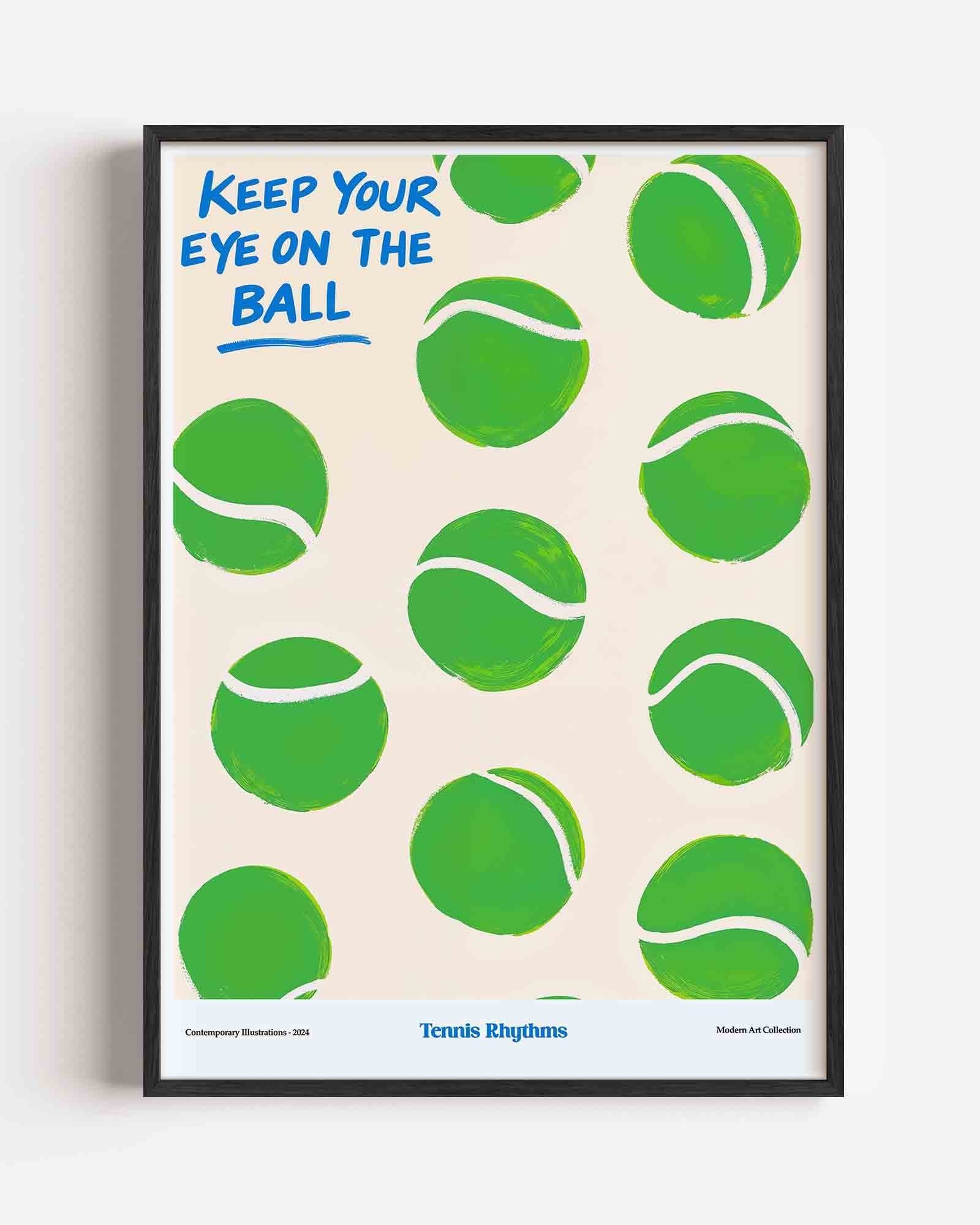 Tennisballen patroon Poster
