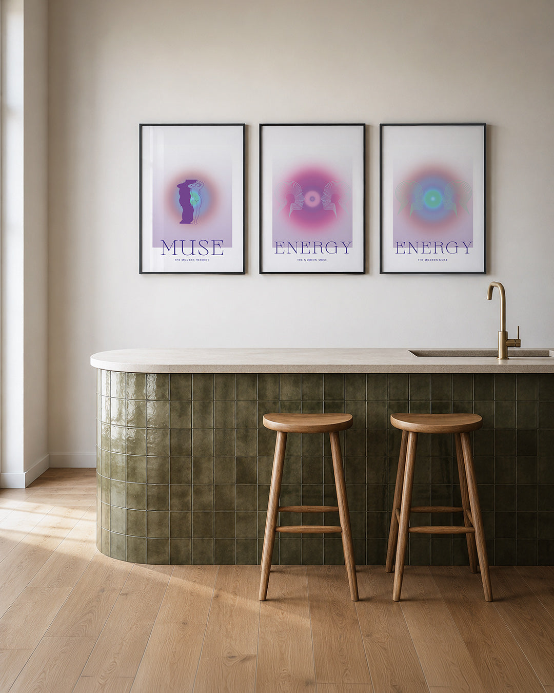 Kleurrijke silhouetten Posterset