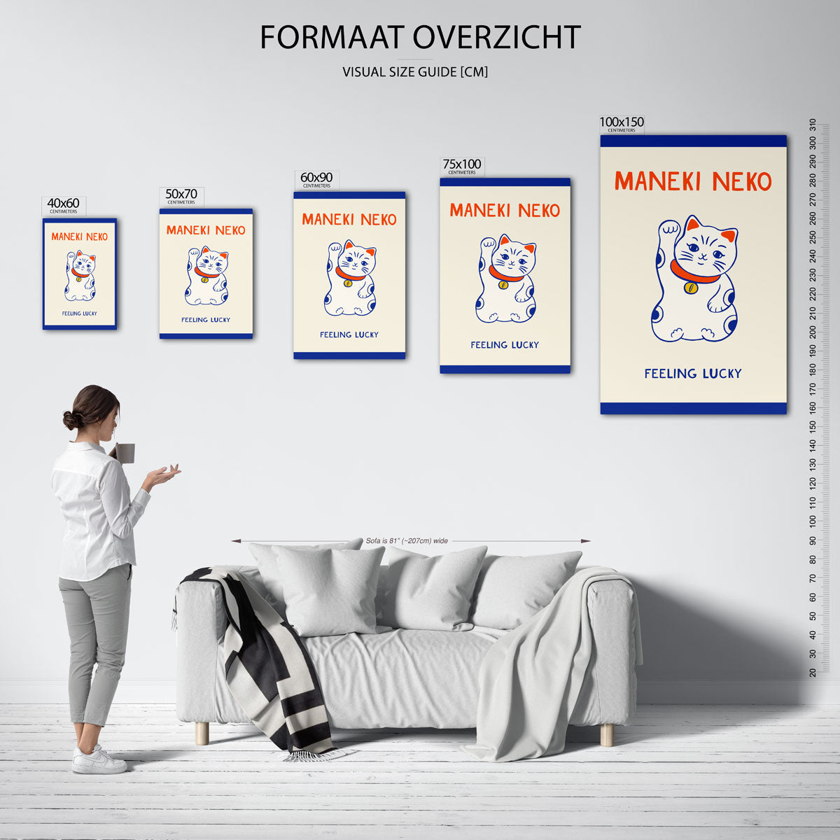 Geluksbrenger kat Kunstwerk