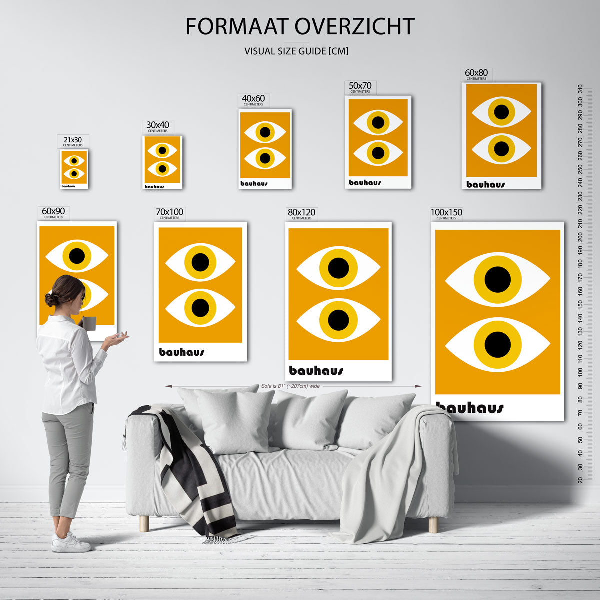 Oogvormen en kleur Poster