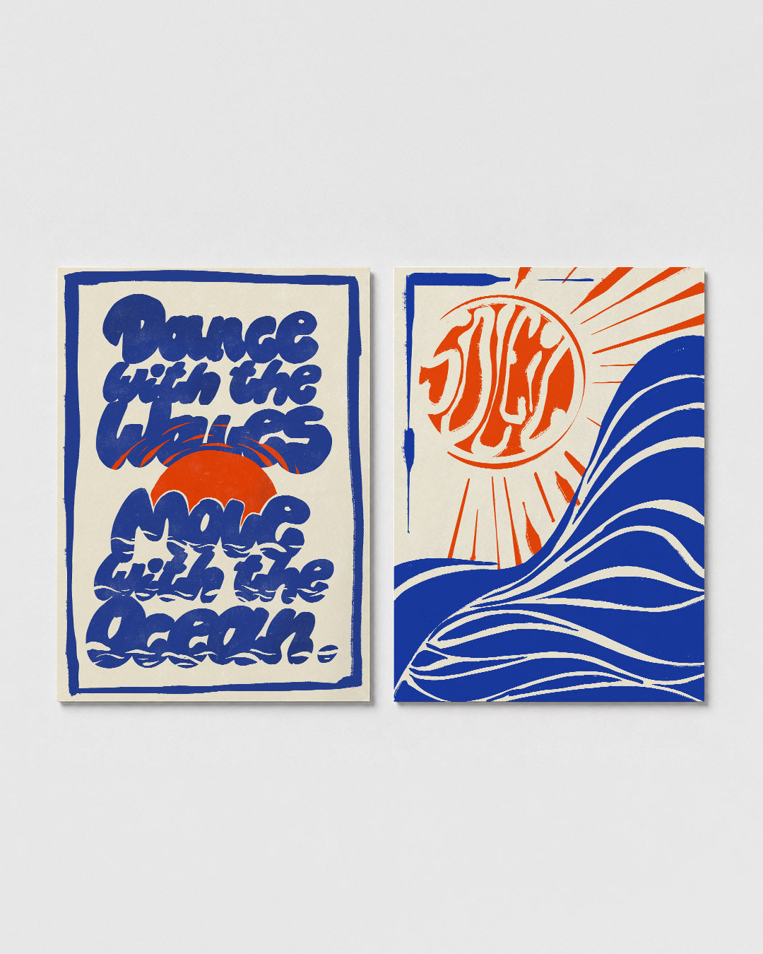 Golvend lijnenspel Posterset