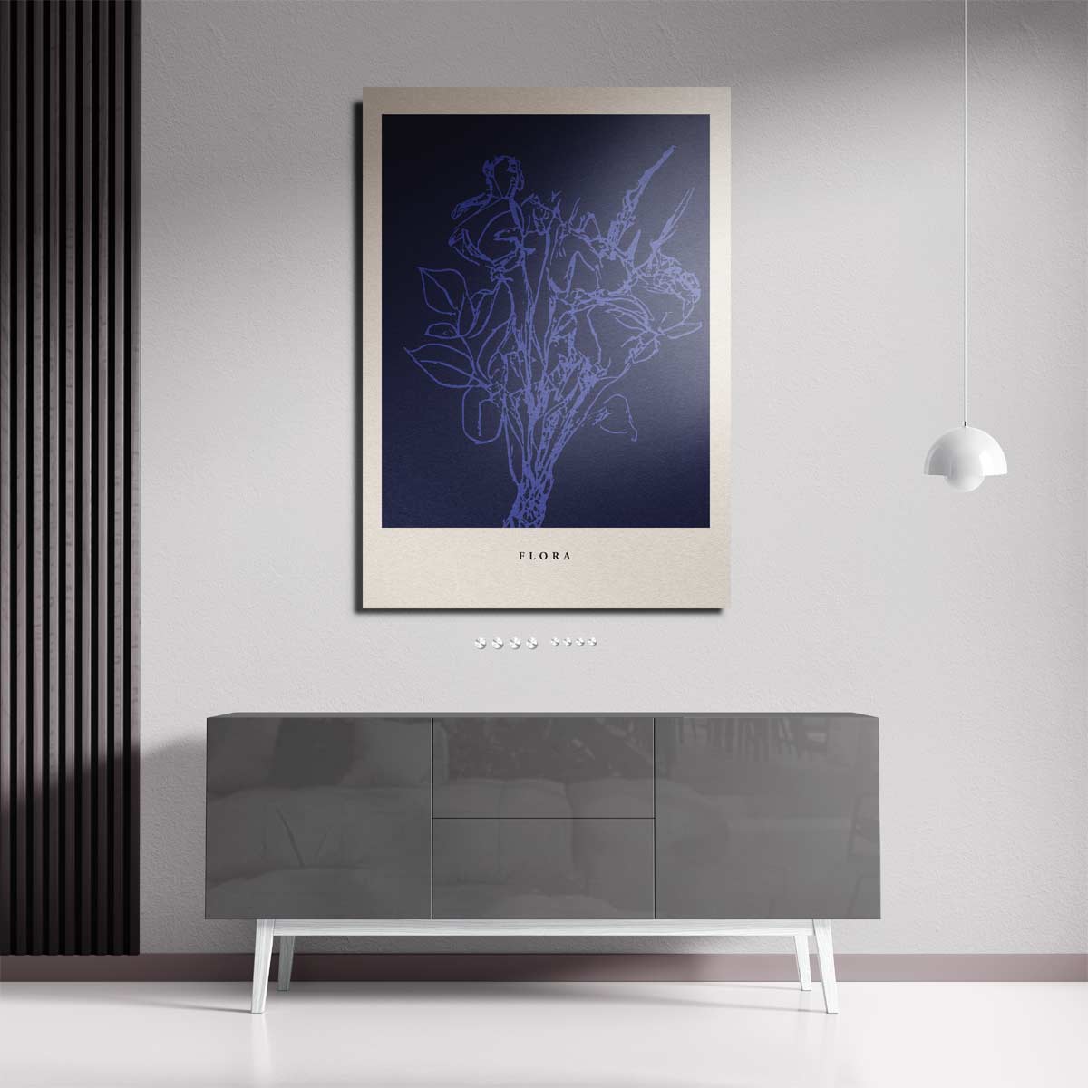 Bloemenpracht in Blauw Kunstwerk-canvas-dibond-plexiglas-wanddecoratie-WallArtistic
