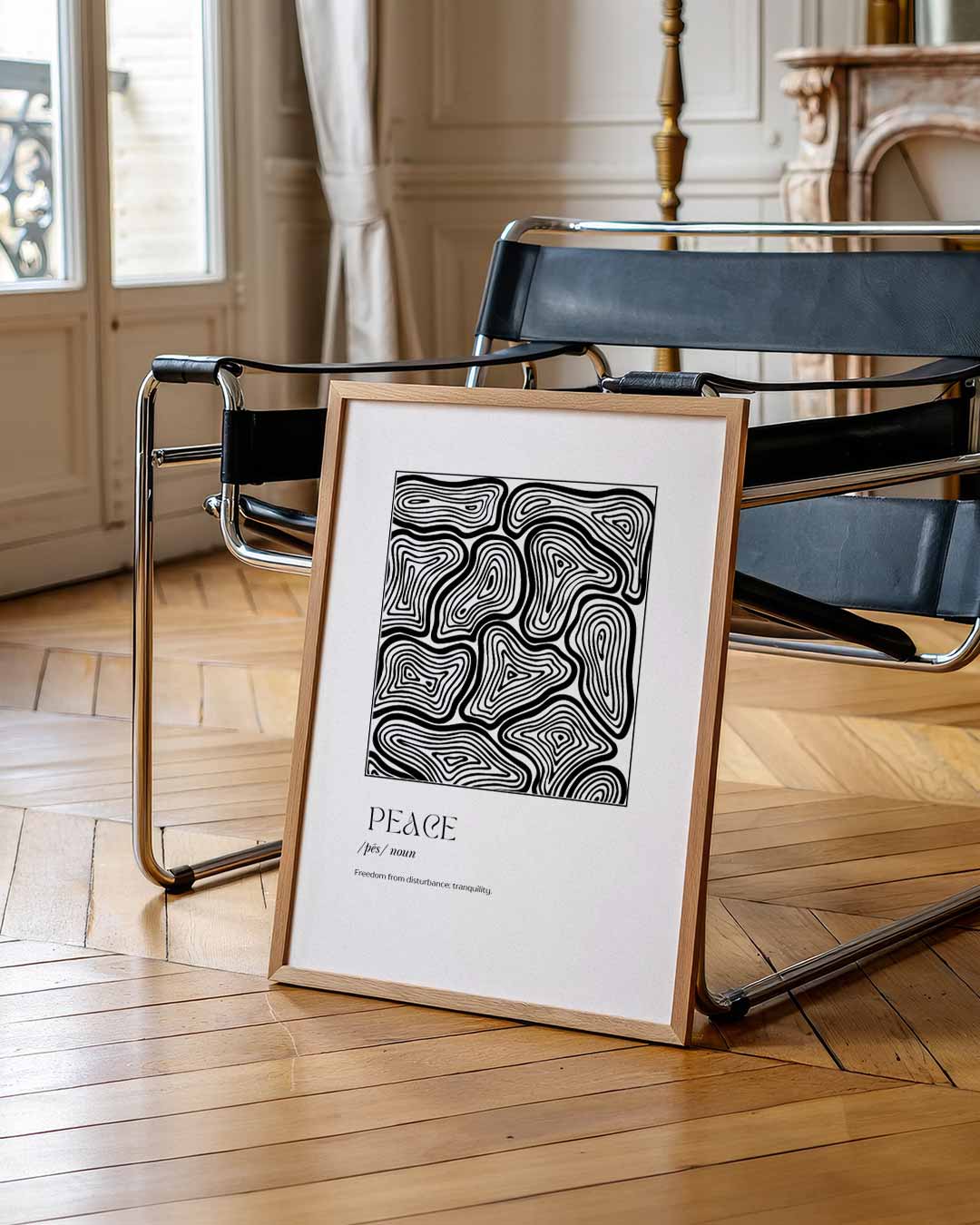 Rustige Lijnen Wanddecoratie Poster-WallArtistic