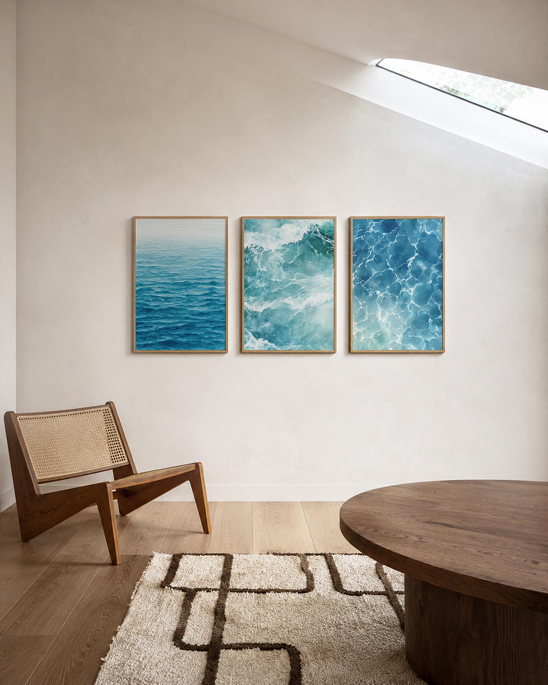 Golvend blauw Posterset