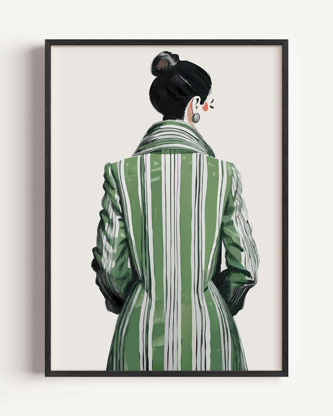 Elegante Gestreepte Modeposter-WallArtistic