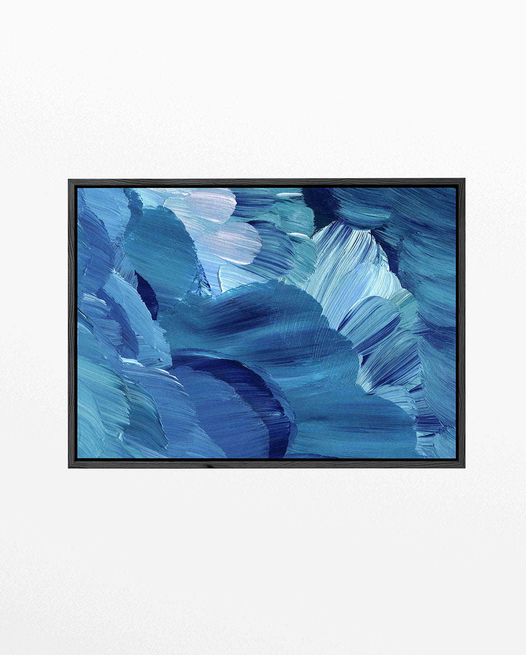 Dynamische blauwe beweging Kunstwerk