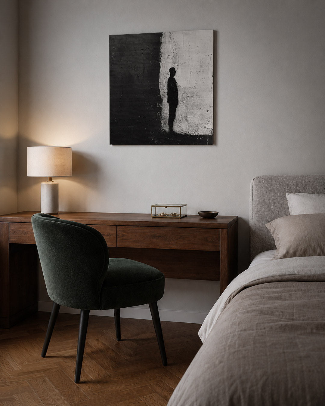 Silhouet contrast Kunstwerk