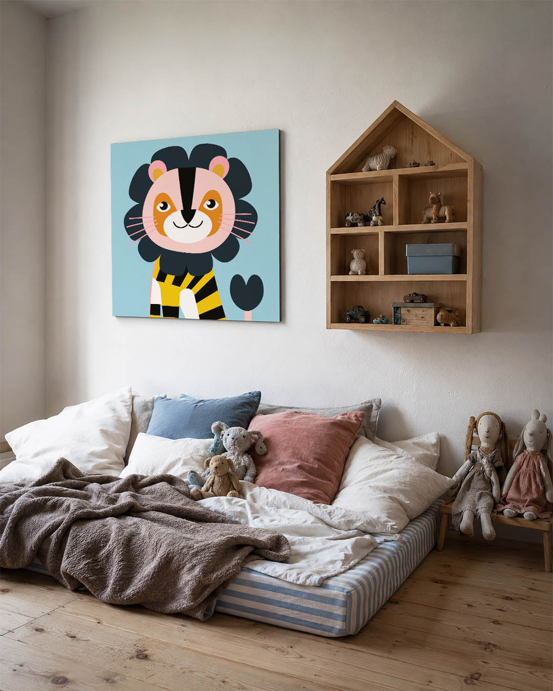 Vrolijke leeuw illustratie Kunstwerk