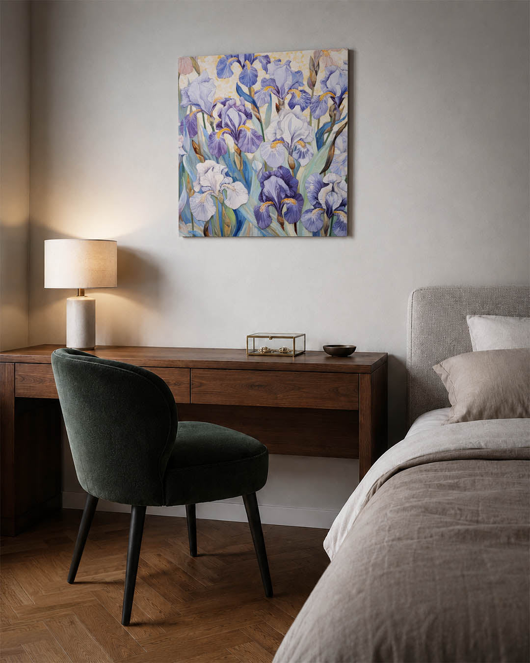 Bloemrijke mozaïek Kunstwerk