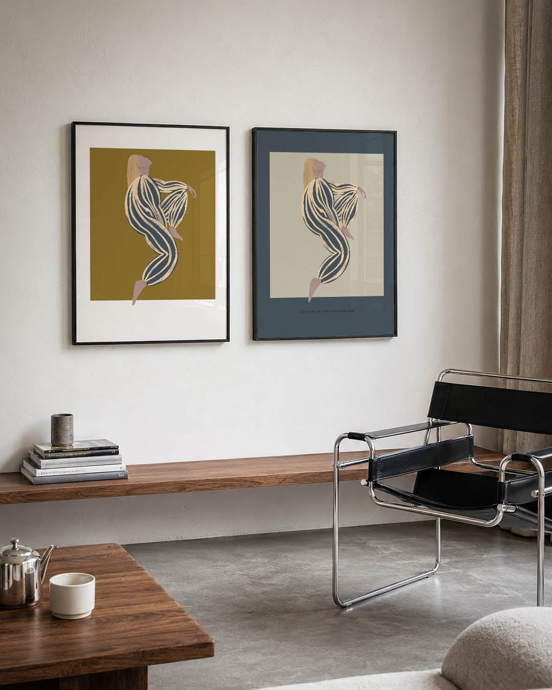 Gestreepte vormen Posterset