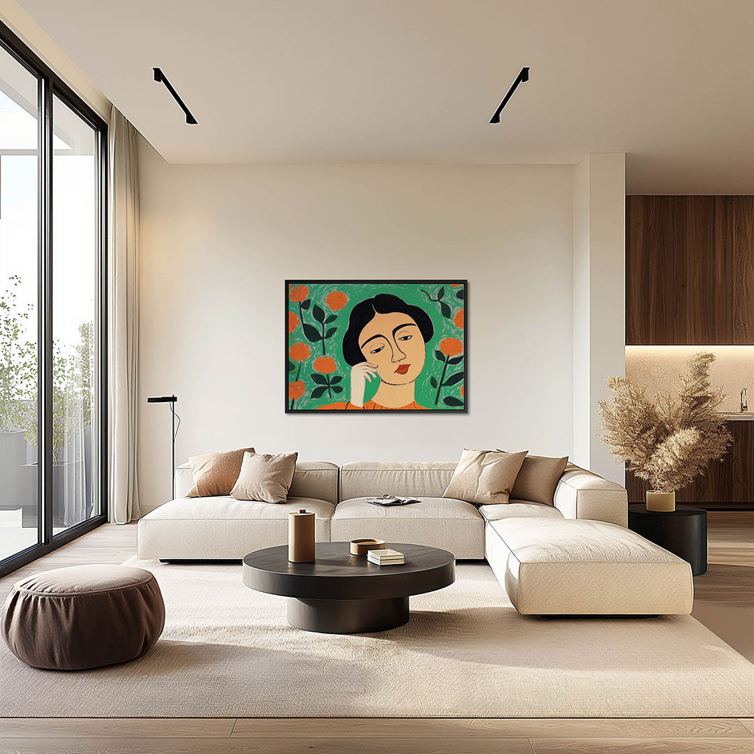 Dromerige vrouw Kunstwerk