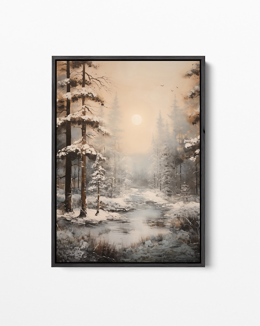 Sereen winterbos Kunstwerk