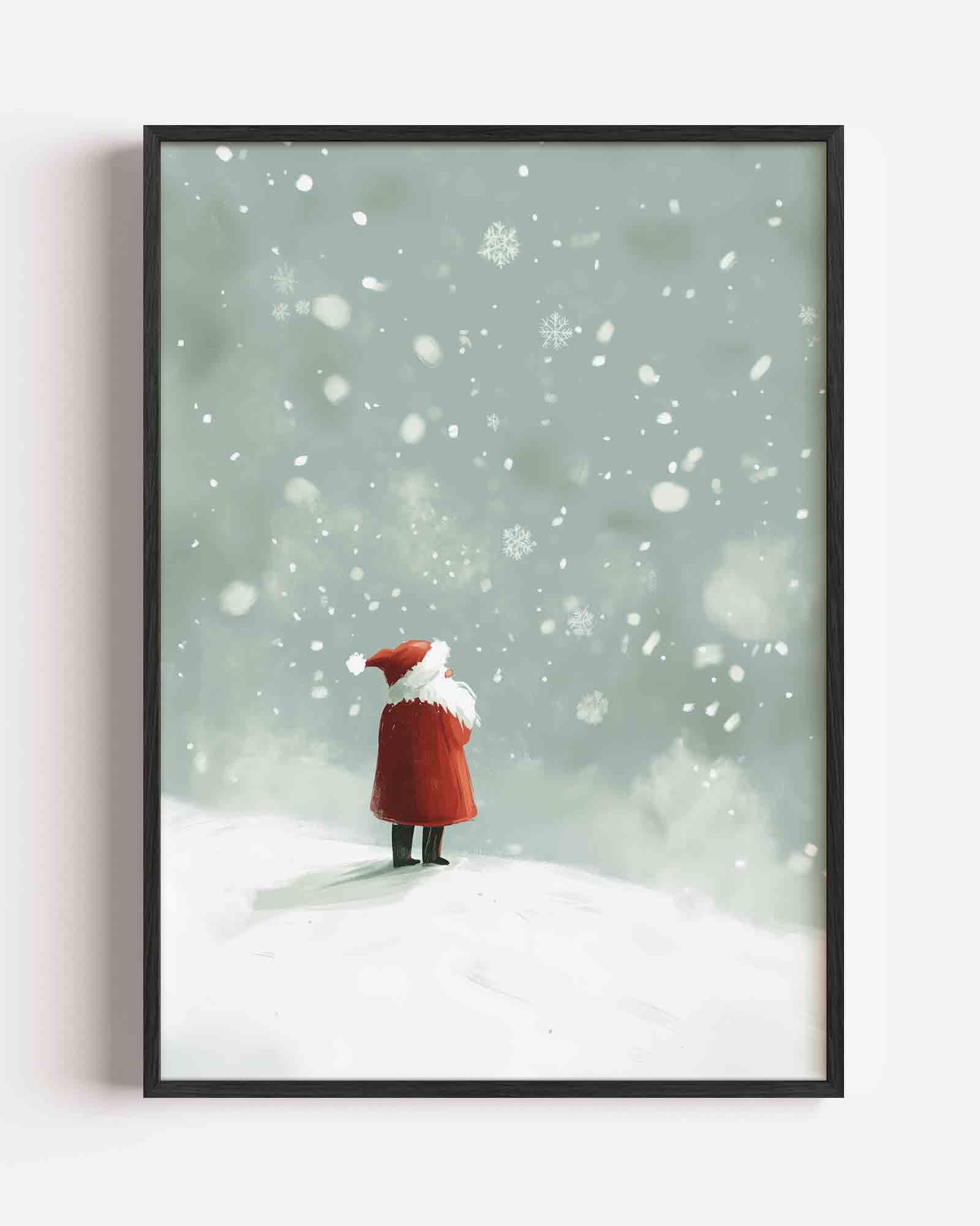Sneeuwlandschap met figuur Poster