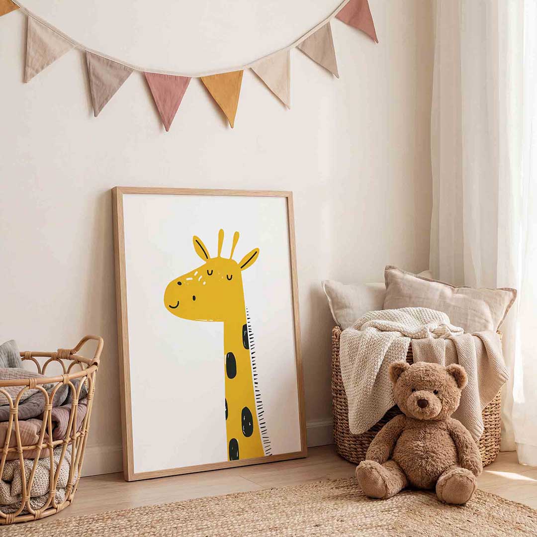 Giraffe illustratie Poster