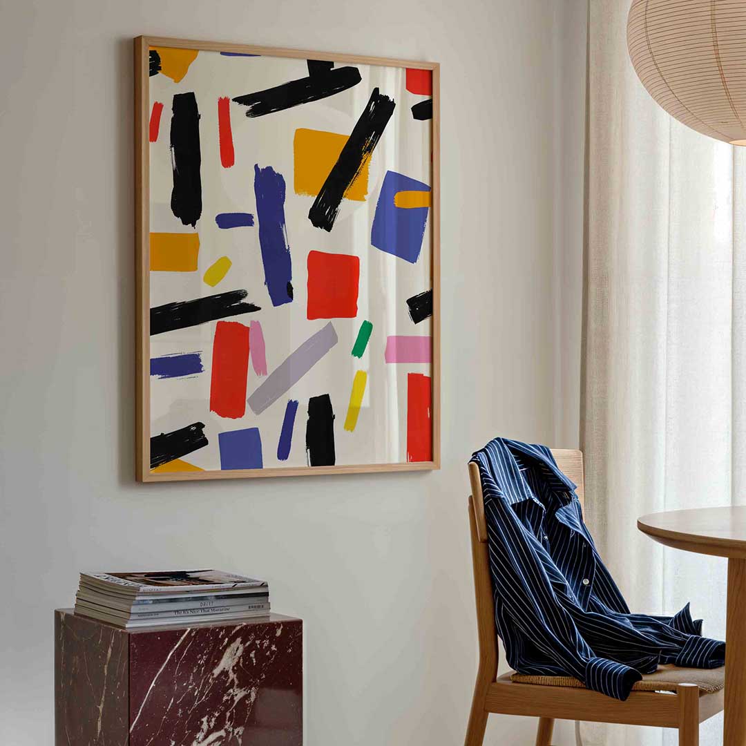 Abstracte vormen en kleuren Poster