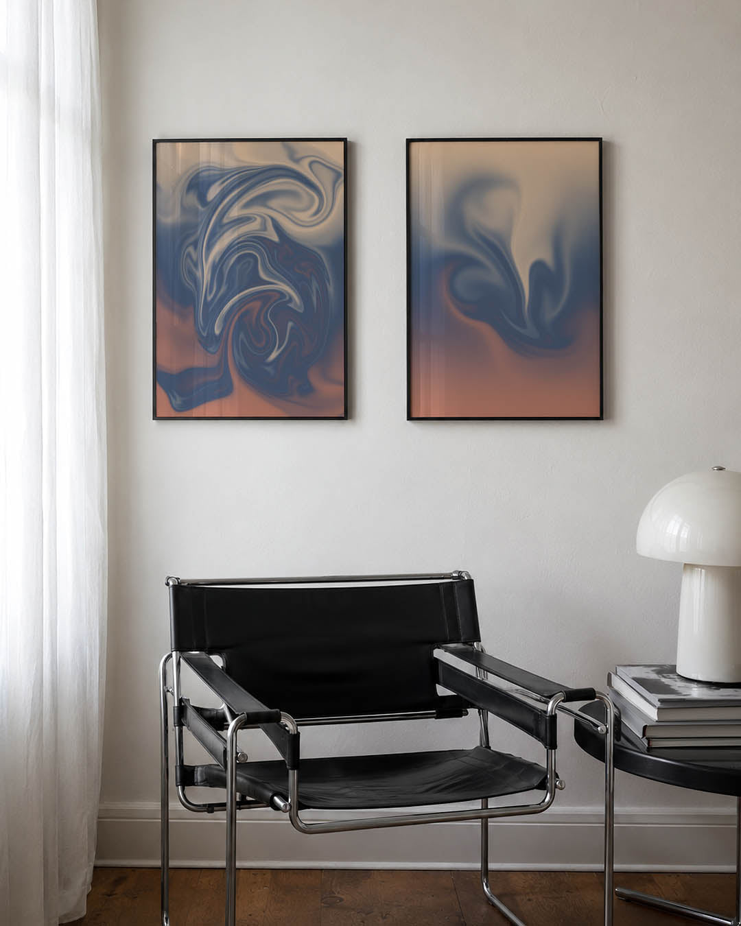 Vloeiende kleurwerveling Posterset