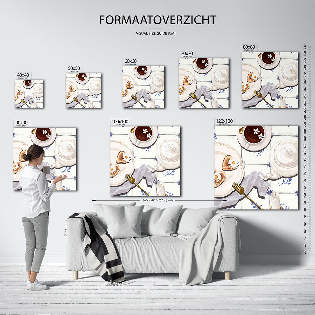 Ontbijt illustratie Kunstwerk