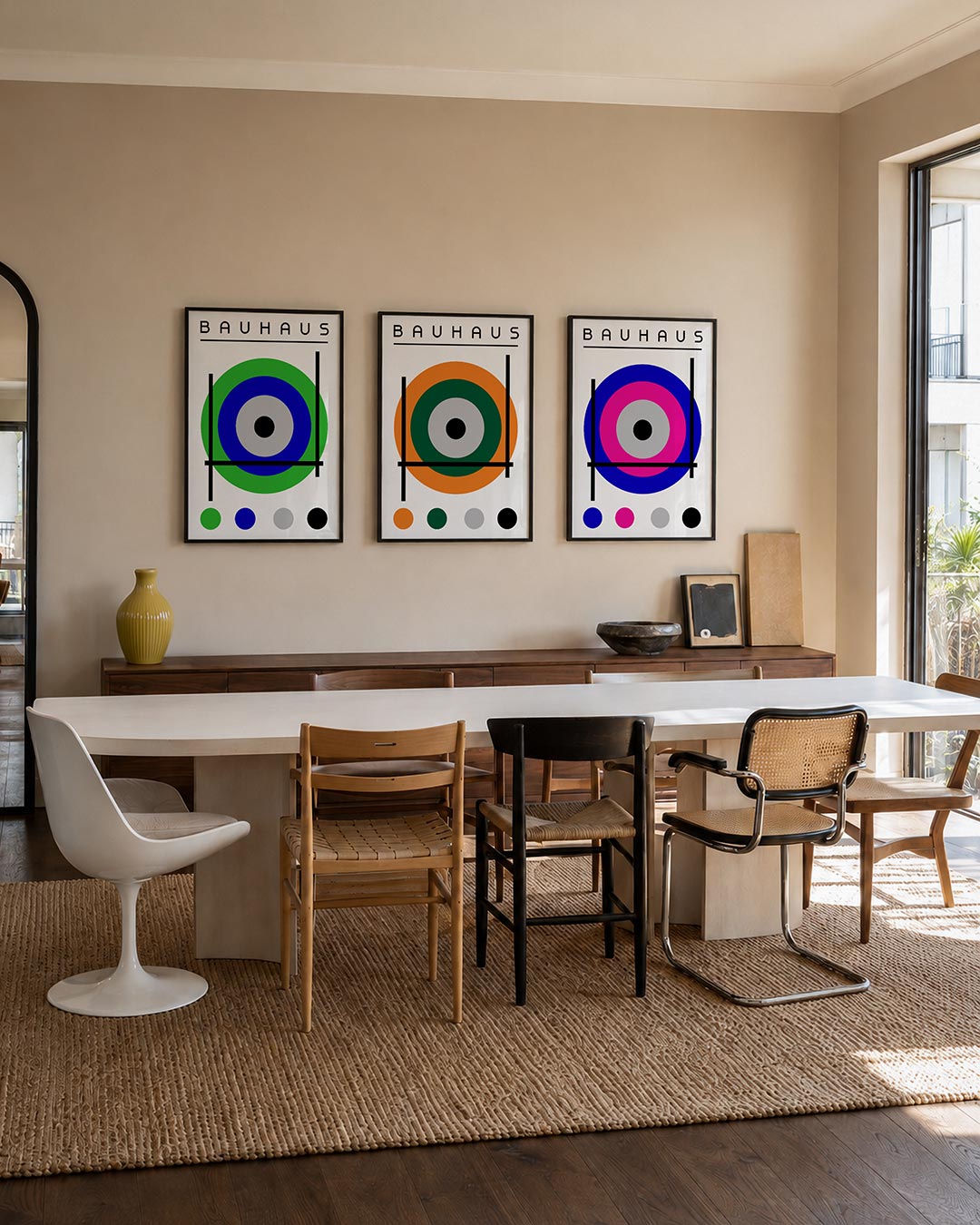 Cirkel en lijnenspel Posterset