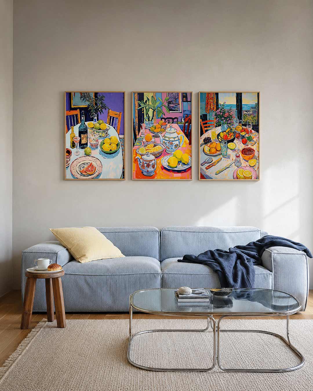 Kleurrijke tafelsfeer Posterset