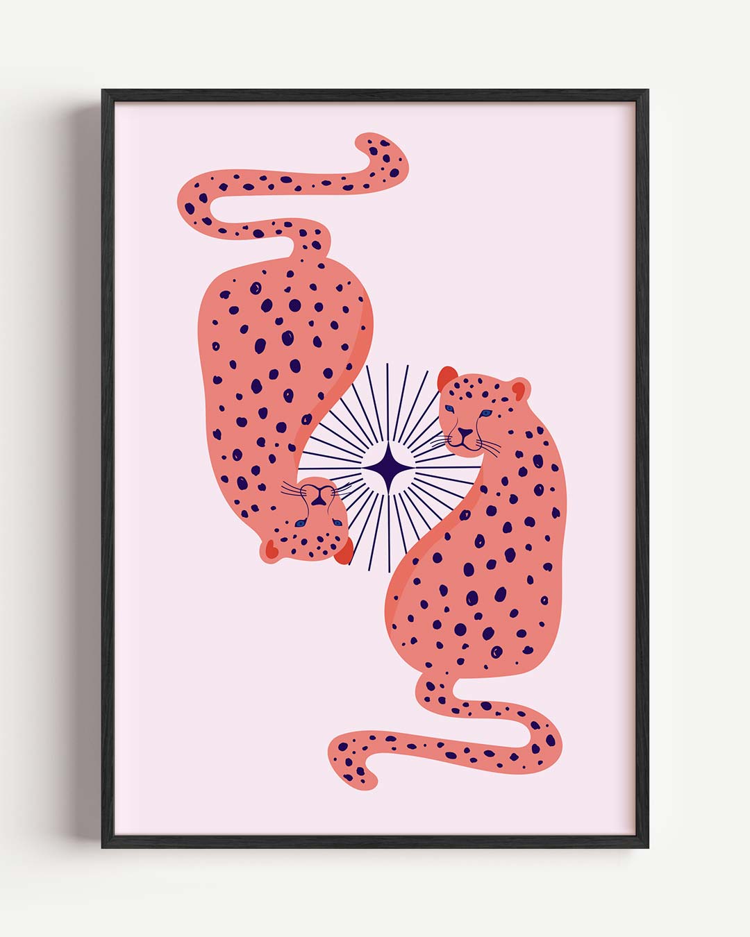 Stijlvolle Luipaard Dubbelganger Poster-WallArtistic