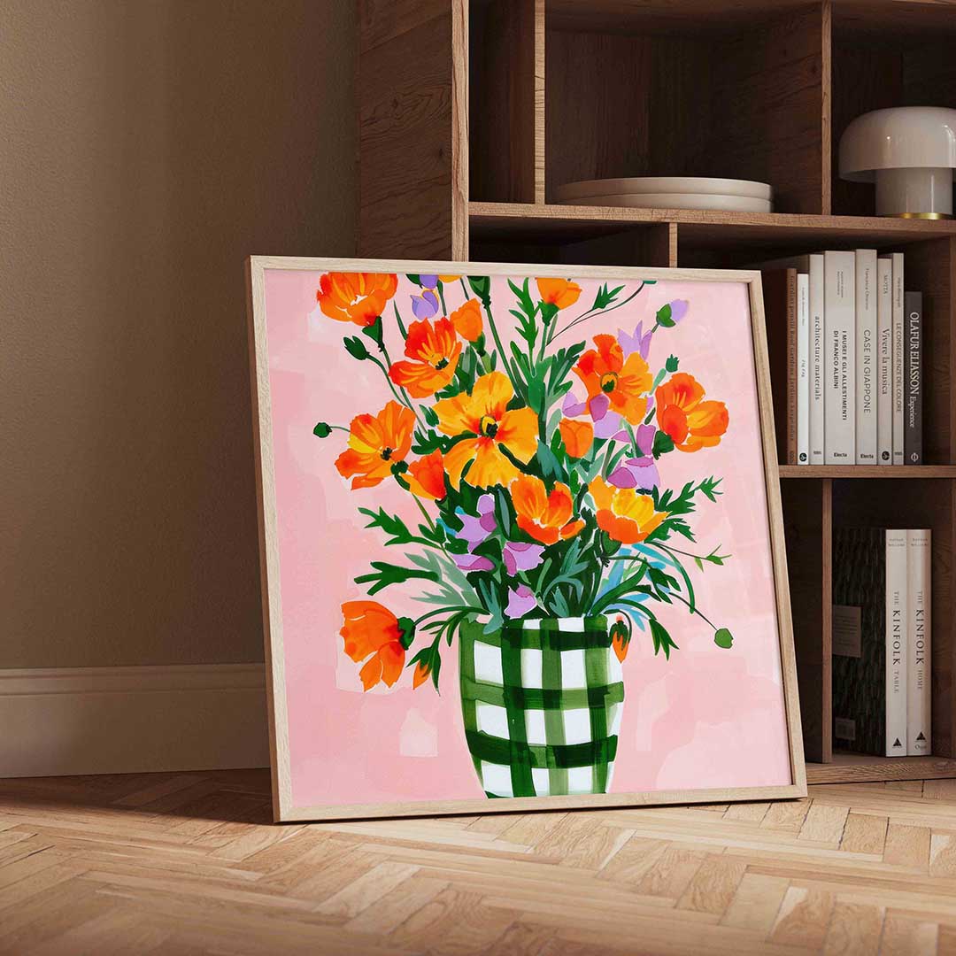 Bloemen in vaas Poster