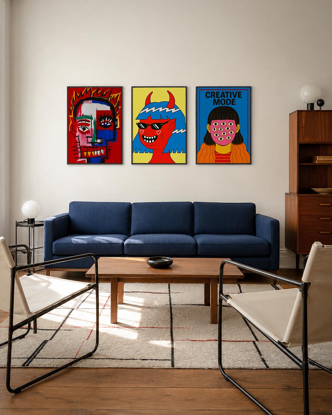 Kleurrijke gezichten Posterset