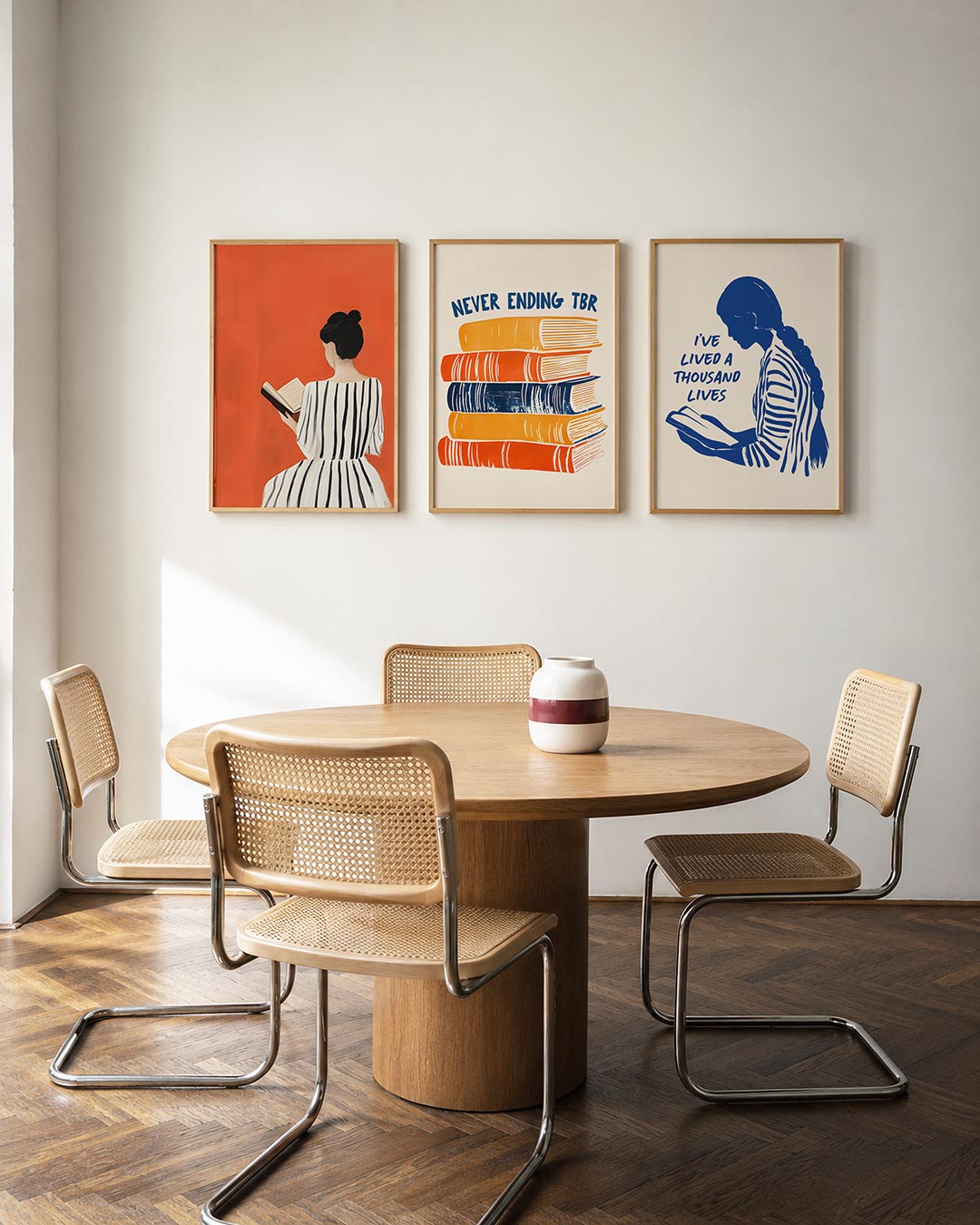 Lezende vrouw Posterset