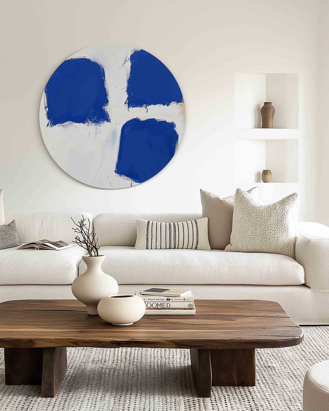 Blauwe vlakken Muurcirkel