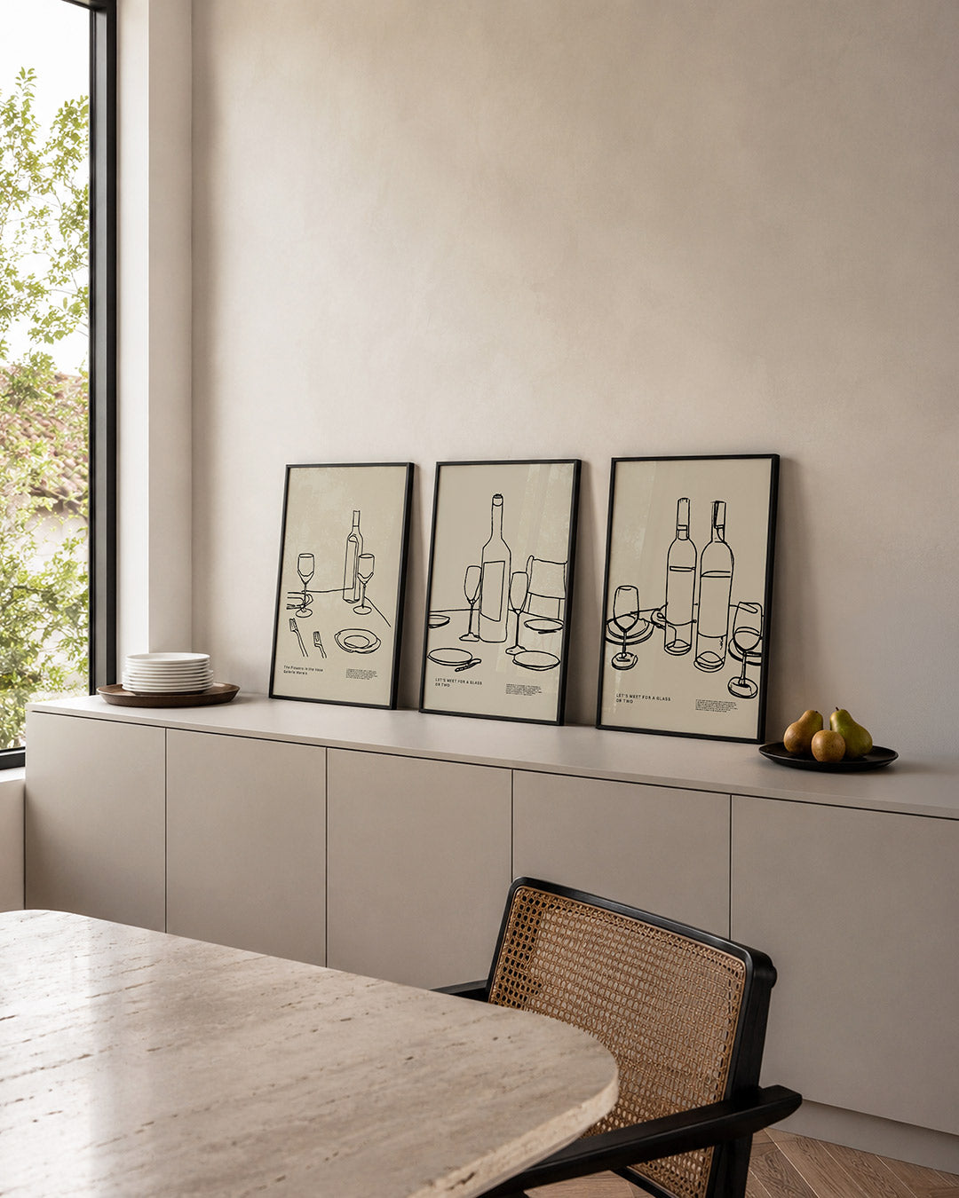Lijnen en tafereel Posterset