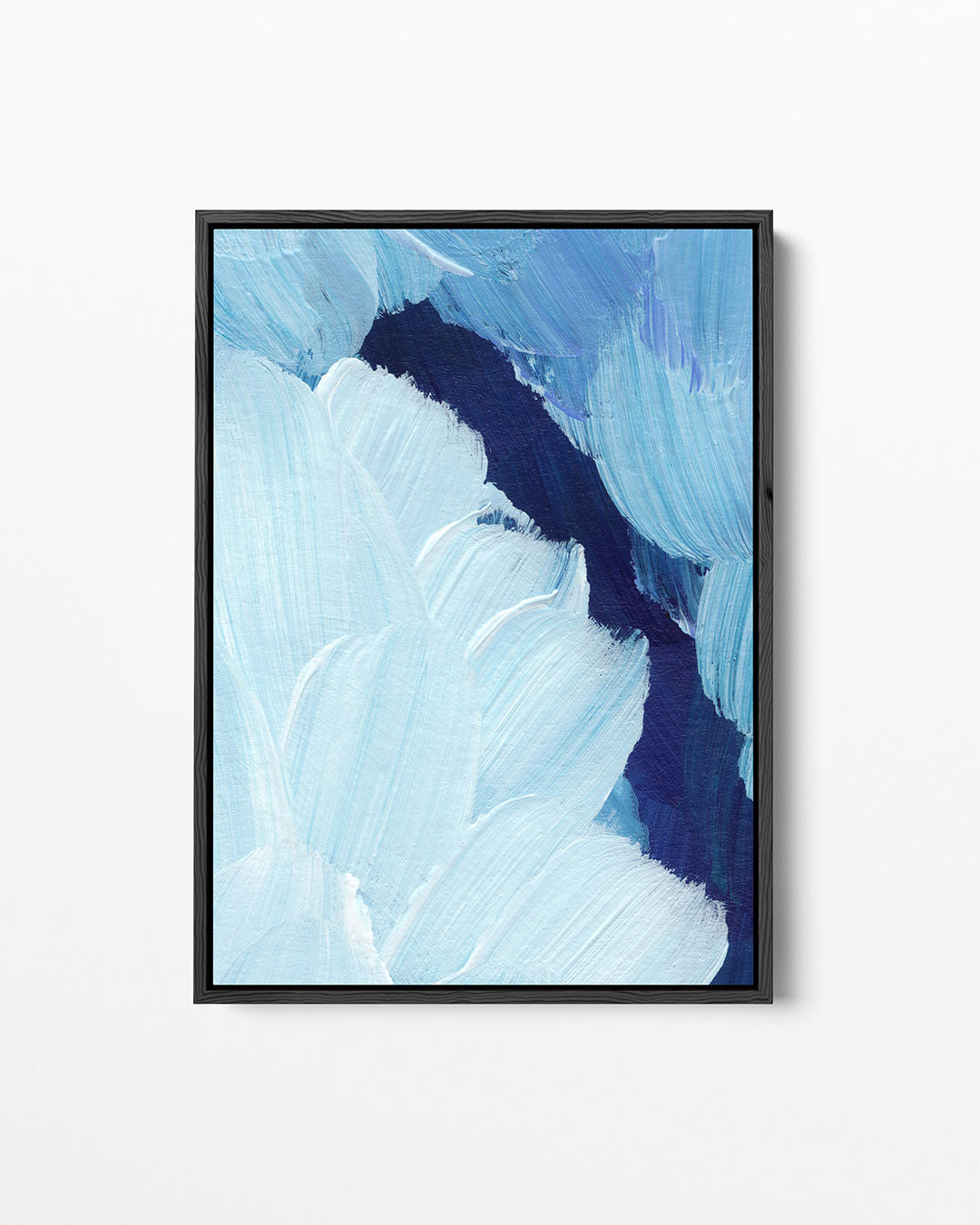 Vloeiende blauwe bewegingen Kunstwerk